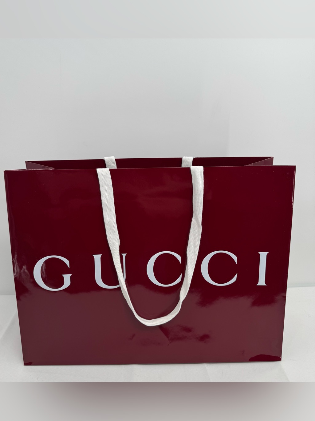 Gucci Authentic Burgundy Gift Shopping Bag 186 X 14 Large